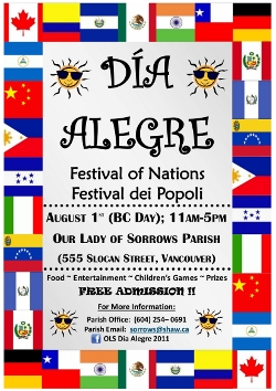 Sangre Morena joined other artists in Dia Alegre, Festival of Nations, on August 1 at the auditorium of Our Lady of Sorrows Church.