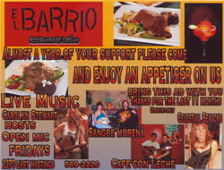 Promotion for El Barrio Restaurante Latino, Summer 2009